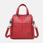 Women's Leather Backpack with Shoulder Strap